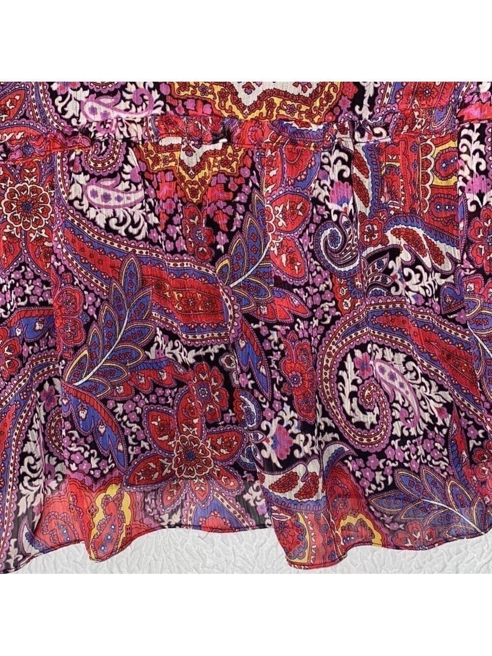 TAHARI By Arthur S. Levine Mock Neck Paisley Print Long Sleeve Maxi Dress NWOT - Picture 7 of 14
